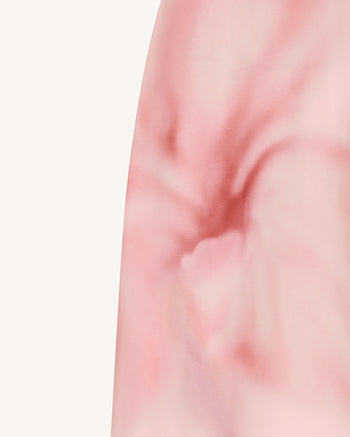 Abito maxi senza spalline con stampa floreale ad acquerello - Rosa
