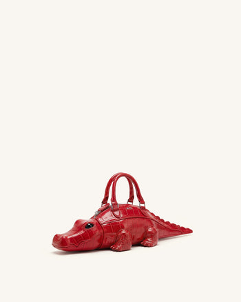 Jayden Borsa a mano stravagante a coccodrillo - Rosso