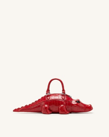 Jayden Borsa a mano stravagante a coccodrillo - Rosso