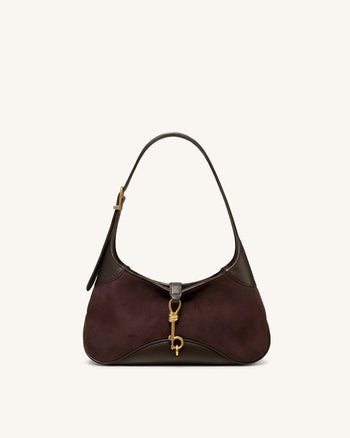 Juliette Borsa a spalla East-West con ciondolo a chiave - Marrone scuro