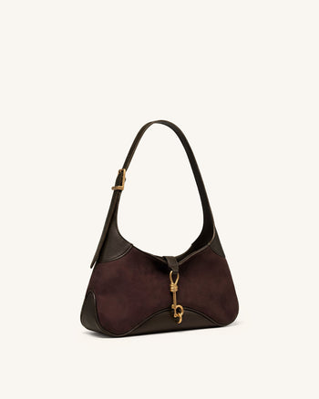 Juliette Borsa a spalla East-West con ciondolo a chiave - Marrone scuro