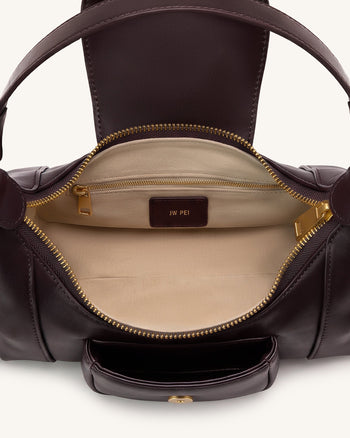 Estelle Borsa a spalla con tasca - Marrone scuro