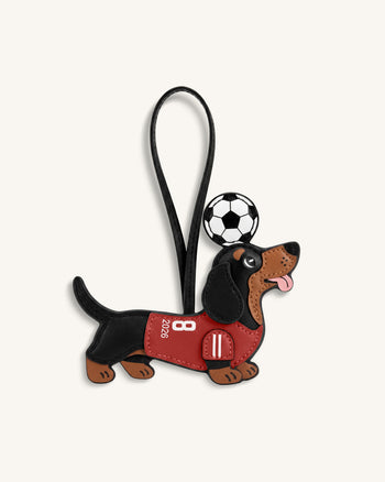 Ciondolo Borsa Maglia da Calcio Bassotto Coppa del Mondo - Rossa