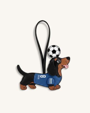 Ciondolo Borsa Maglia da Calcio Bassotto Coppa del Mondo - Blu