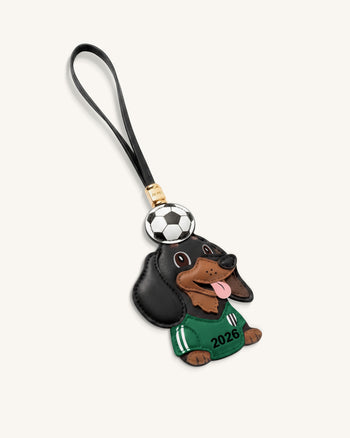 Ciondolo Borsa Pallone da Calcio Bassotto Coppa del Mondo - Verde