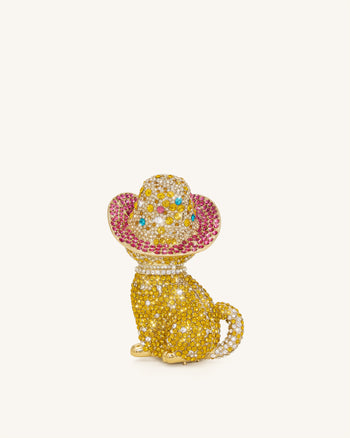 Pochette Glamour a Forma di Gatto - Oro Multicolore