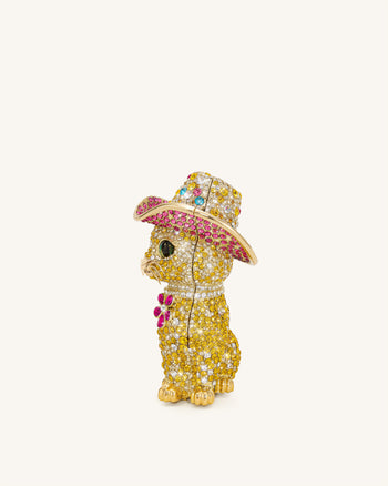 Pochette Glamour a Forma di Gatto - Oro Multicolore