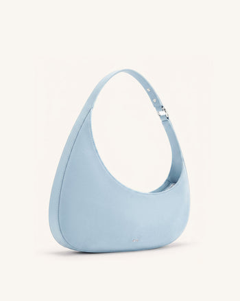 Harlee Borsa a spalla in finta pelle scamosciata - Blu nebbia