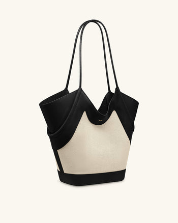 Borsa tote Maribel Panel - Tela nera