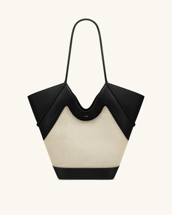 Borsa tote Maribel Panel - Tela nera