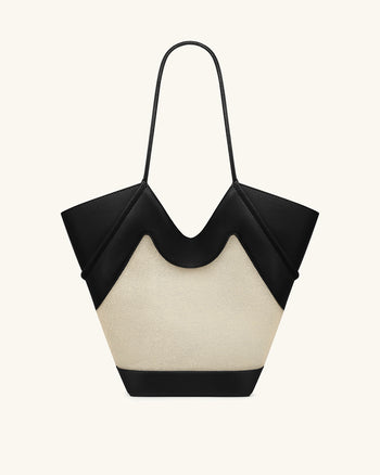Borsa tote Maribel Panel - Tela nera