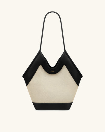 Borsa tote Maribel Panel - Tela nera