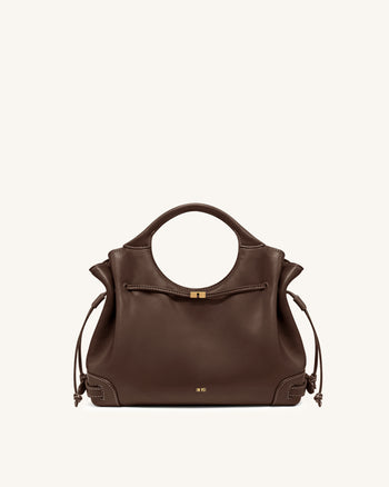 Virelle Borsa tote con coulisse - Marrone