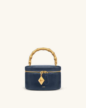 Natalie Borsa a mano con ciondolo geometrico in metallo - Blu scuro