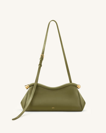 Naomi Borsa a tracolla curva - Verde oliva