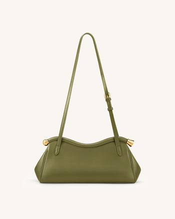 Naomi Borsa a tracolla curva - Verde oliva