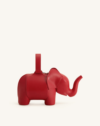Claire Borsa a mano a forma di elefante - Rosso