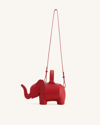 Claire Borsa a mano a forma di elefante - Rosso