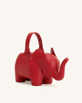 Claire Borsa a mano a forma di elefante - Rosso