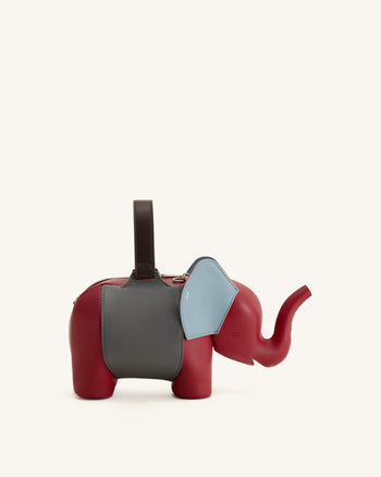 Claire Borsa a mano a forma di elefante - Rosso/Grigio Scuro