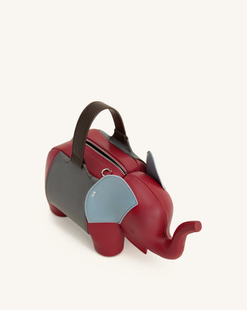 Claire Borsa a mano a forma di elefante - Rosso/Grigio Scuro