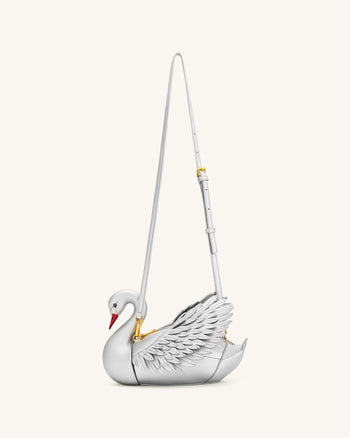Alani Borsa a tracolla a forma di cigno - Argento