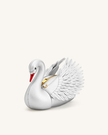Alani Borsa a tracolla a forma di cigno - Argento