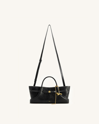 Maeve Borsa Tote con Charm Metallico a Forma di Bassotto - Nero