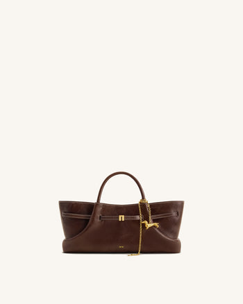 Maeve Borsa a Spalla con Charm in Metallo Bassotto - Marrone Scuro