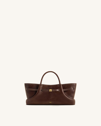 Maeve Borsa a Spalla con Charm in Metallo Bassotto - Marrone Scuro