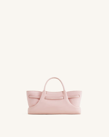 Maeve Borsa shopper in ecopelle scamosciata con ciondolo a bassotto in metallo - Rosa