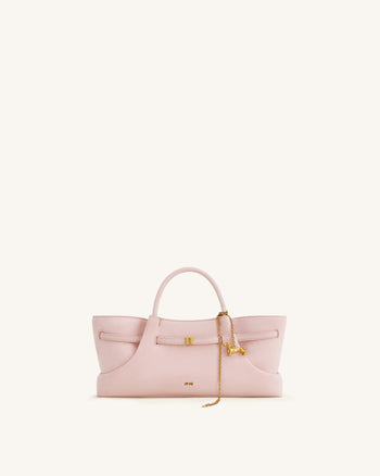 Maeve Borsa shopper in ecopelle scamosciata con ciondolo a bassotto in metallo - Rosa