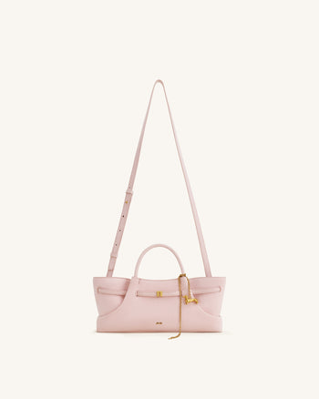 Maeve Borsa shopper in ecopelle scamosciata con ciondolo a bassotto in metallo - Rosa