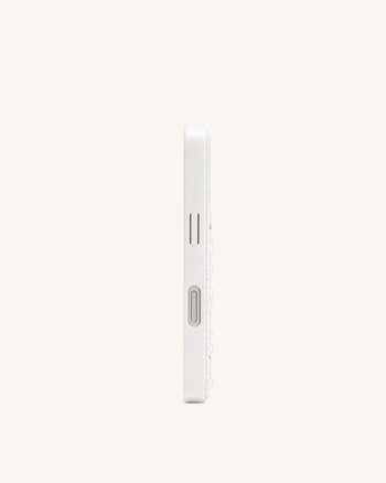 Pearl Custodia per telefono decorata - Bianco