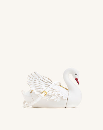 Alani Borsa a tracolla a forma di cigno - Bianco
