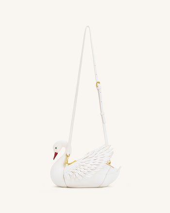Alani Borsa a tracolla a forma di cigno - Bianco
