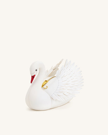 Alani Borsa a tracolla a forma di cigno - Bianco