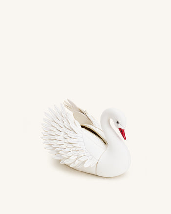 Alani Borsa a tracolla a forma di cigno - Bianco