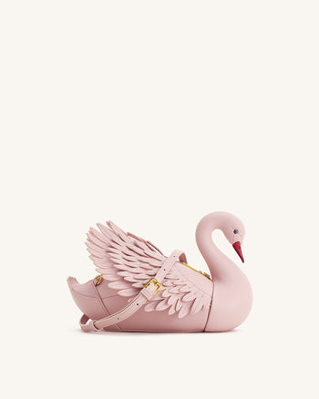 Alani Borsa a Tracolla a Forma di Cigno - Rosa Chiaro