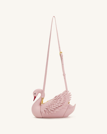Alani Borsa a Tracolla a Forma di Cigno - Rosa Chiaro