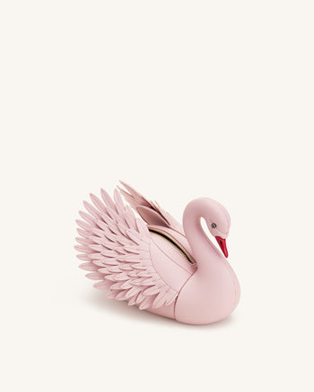 Alani Borsa a Tracolla a Forma di Cigno - Rosa Chiaro