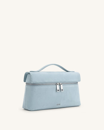 Thea Borsa a mano in similcamoscio - Celeste