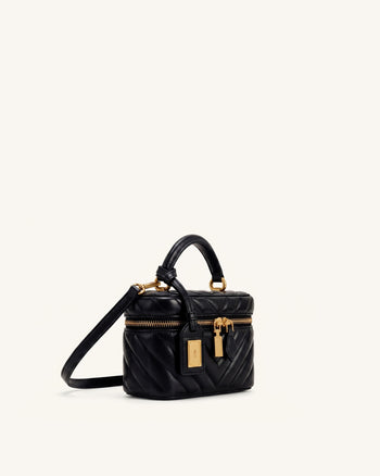 Cleo Borsa a mano a forma di scatola - Nero carbone