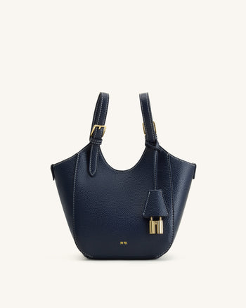 Ines Borsa tote con lucchetto - Blu Navy