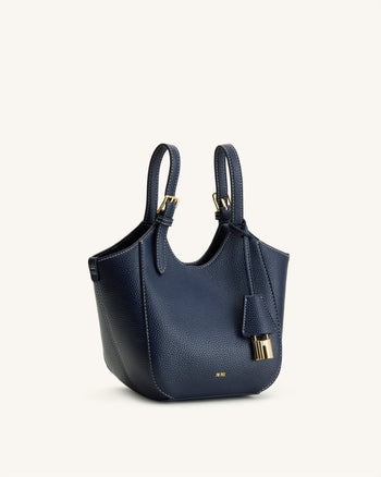 Ines Borsa tote con lucchetto - Blu Navy