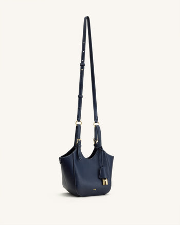 Ines Borsa tote con lucchetto - Blu Navy