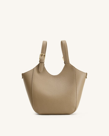 Ines Borsa tote con lucchetto - Grigio Beige
