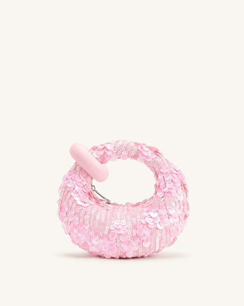 Abacus Mini borsa a mano con paillettes - Rosa