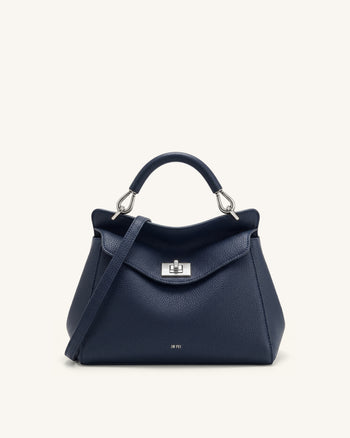 Lucia Borsa Classica con Manico Superiore - Blu Navy