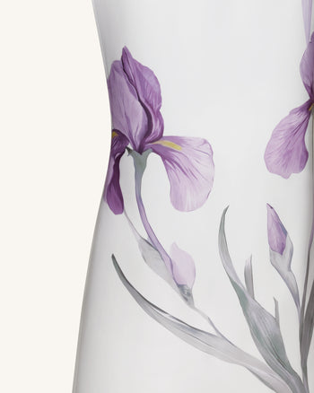 Gonna lunga con motivo Iris - Bianco